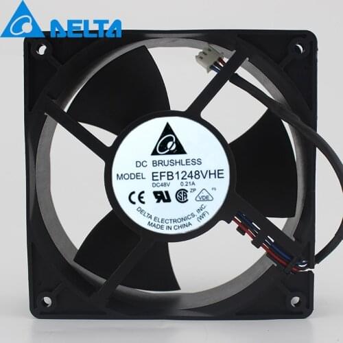 1pcs EFB1248VHE-ROO 12038 120mm 120*120*38mm 48V 0.21A3P axial cooling fan