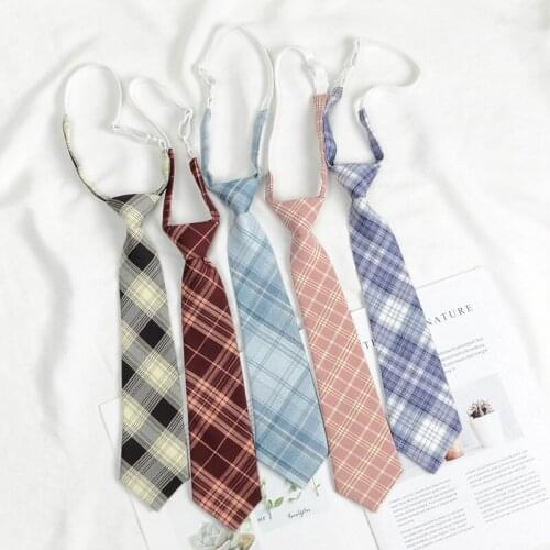 [School Uniform Lazy Small Necktie] Female College Style Japanese Style JK Uniform Shirt Plaid Male Student Business Attire men