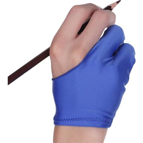 Drawing Mittens Glove 2 finger anti-fouling glove Universal professional For Right And Left Hand Black,Red,Blue Womne Men