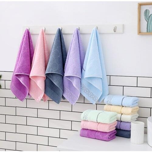 Pure cotton thickened adult face wash household plain jacquard face towel skin-friendly soft towel