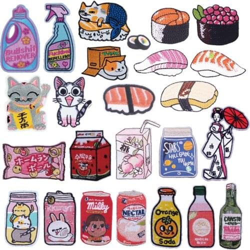 Embroidered Patches For Clothing Japanese style Appliqued Sticker Decoration Japan Cowboy T-shrit DIY Garment Patches On Clothes