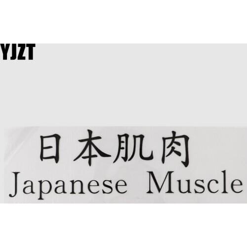 YJZT 21.1CM×6.4CM Funny Japanese Muscle And Humorous Words Letters Visible Car Stickers Decal 13D-0799