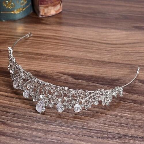 Y166 Bride Crown Zircon Luxury Wedding Women Tiara Elegant Jewelry Headwear Princess