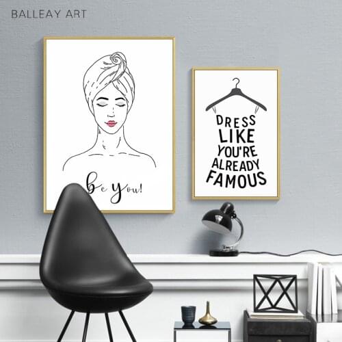 Sex Women lady Poster Shower Dress Wall Picture For Girl Bedroom Modern Canvas Painting Wall Art Poster&Print Fashion Home Decor