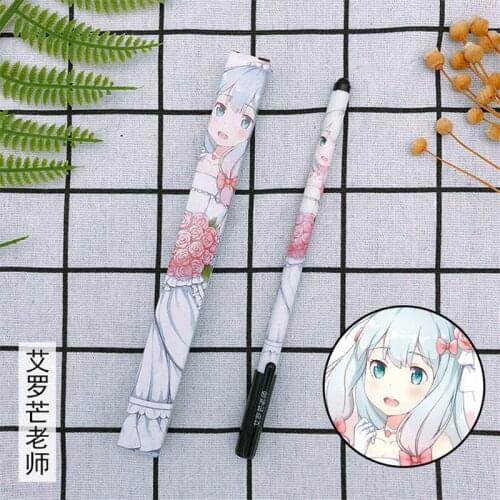 10 sets/lot Anime Eromanga Sensei Gel pen Yamada Elf Izumi Sagiri Ballpoint Pen 0.5 Black refill Pens
