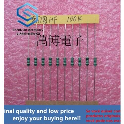 20pcs only orginal new HF resistance HANIL resistance Korea 1/4W 0.25W 100K Euro 100K