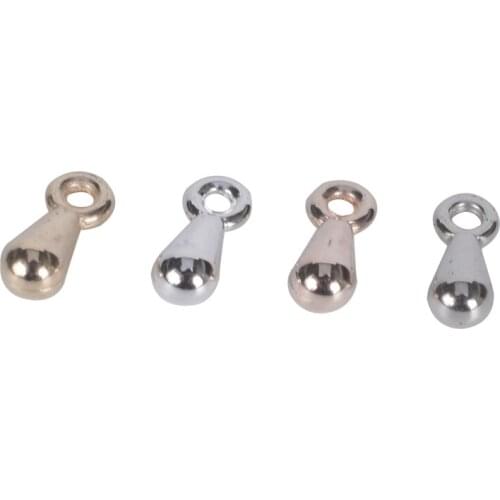 200Pcs/Lot CCB Water Drops Diy Accessories End Beads Extension Tail Chain Droplets Charms Beads For Jewelry Making Supplies