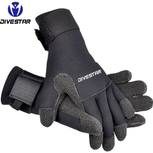 5mm Kevlar diving gloves CR non-slip wear-resistant warm gloves adult anti-stab diving underwater hunting gloves adjustable