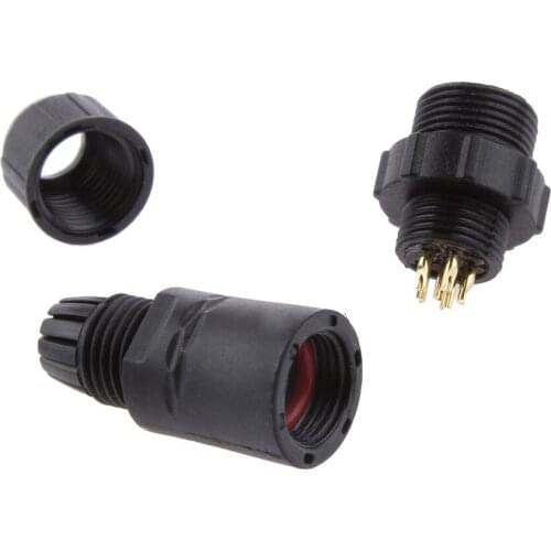 5A IP68 Waterproof Aviation 6 Pins Assembled Electrical Male Female Adapter