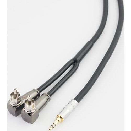 HiFi cable audio RCA cable Audio signal wire plug 3.5mm aux plug convert two RCA plug amp audio 3.5mm one to two RCA Interface
