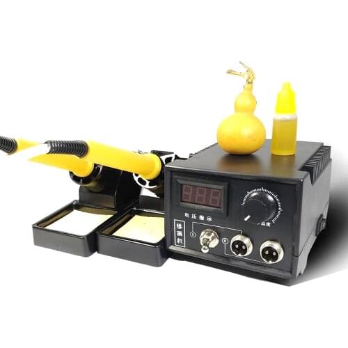 Digital Pyrography Machine with Pyrography Pen Adjustable Temperature Heating Solder Tip Gourd Wooden Bamboo Craft Tool Set