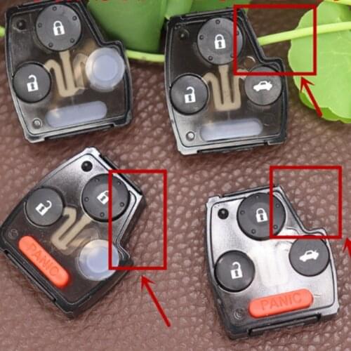 DAKATU 2 3 4 3+1 Buttons Rubber Pad Key Shell For Honda Civic Accord CR-V Pilot Remote Car Key Fob Case Cover