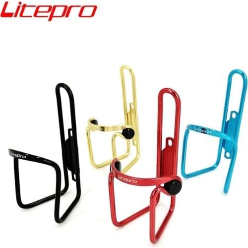 Litepro Bicycle Bottle Holder Aluminum Alloy Black Red Gold Blue Color Kettle Cage MTB Road Folding Bike Water Bottle Rack