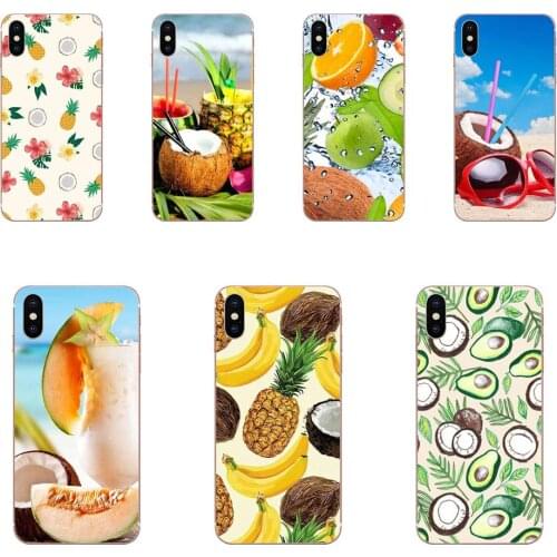 For Huawei p40 lite pro Honor 20i 20 10i 10 lite Y9 Y7 Y6 Y5 Prime 2019 2018 Mate 20 Lite Soft TPU Fashion Fruit Coconut Beach