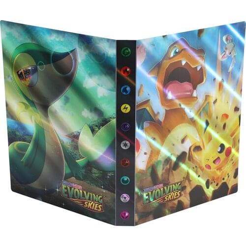 Holographic Charizard Shiny 240Pcs Holder Cards Collection Album Book Top Loaded List Toys Gift for Children