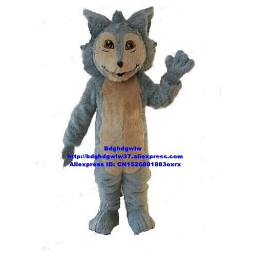 Long Fur Timber Grey Wolf Husky Dog Mascot Costume Adult Cartoon Character Outfit Theatrical Performances Live-dressed zx355