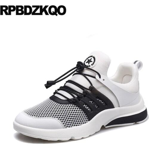 Sneakers flats round toe wide fit shoes ladies lace up walking breathable mesh trainers white chinese designer lightweight women