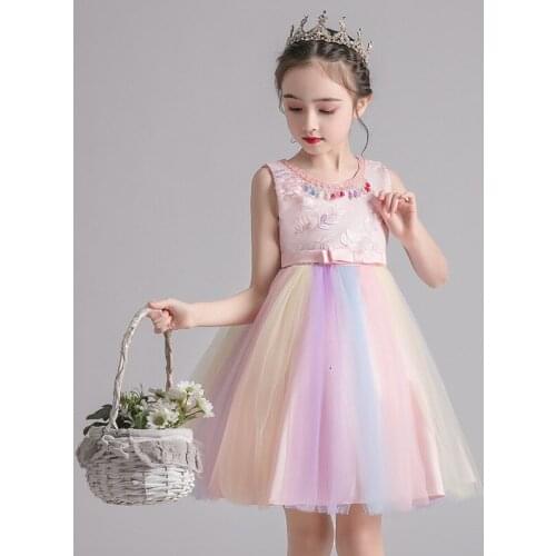 Girls summer dresses little girl princess dress party clothes kids fashion fluffy gauze costume children garment performances