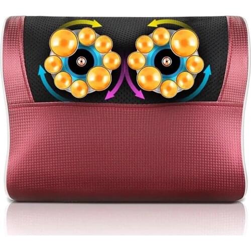 Kneading Massage Pillow Infrared Heating Electric Massage Pillow Relax Vibrator Shoulder Back Massage Therapy Shiatsu Massage