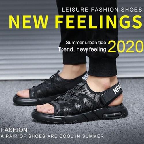 Fashion Quality Sandals Men Summer Breathable Mesh Men Shoes Casual Beach Sandals Comfort Air Cushion Shoe Men Zapatos De Hombre