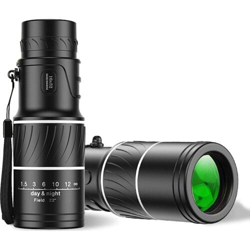 Portable 16 X 52 High Over Binoculars Telescope Monocular 66 / 8000M Plastic Binoculars Outdoor Black Outdoor Sports Telescope