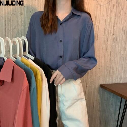 NIJIUDING Collar Blouses