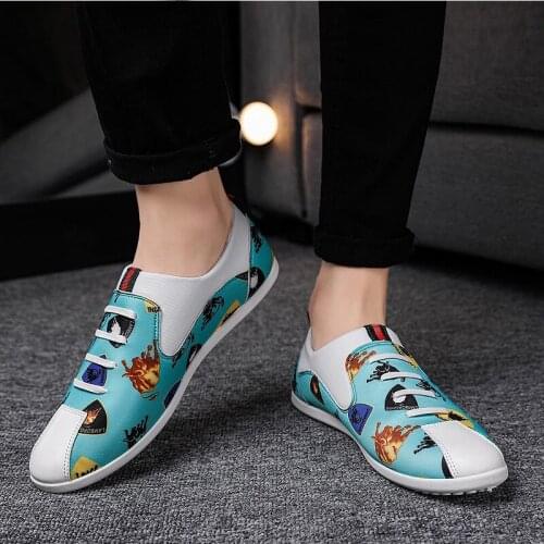 2021 new fashion mens casual peas shoes lazy shoes lightweight jogging shoes moon blue comfortable driving39-44