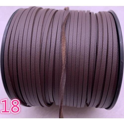 NEW 5yards/lot 3mm Flat Faux Suede Braided Cord Korean Velvet Leather Handmade Beading Bracelet Jewelry String #18