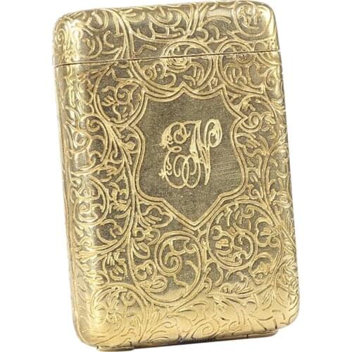Solid Brass Cigarette Case Pouch Men Women Smoking Cigarette Storage Box Super Slim