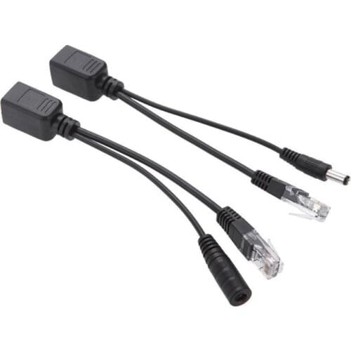 2PCS/Set Passive PoE Injector And Splitter Kit With 5.5x2.1 Mm DC Power Adaptor Connector 12V-48V For IP Camera