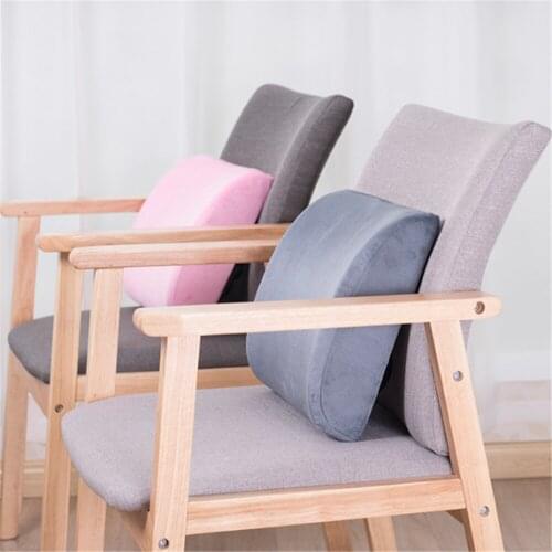 Memory Foam Seat Cushion Washable Lumbar Cushions Memory Foam Backrest Office Chair Back Massager Slow Rebound Waist Support