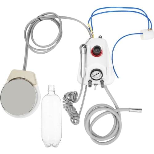 Portable Dental Turbined Unit Work Wall Hanging Plastic Shell Turbined Handpiece Kit 4 Holes Dental Instrument Accessories