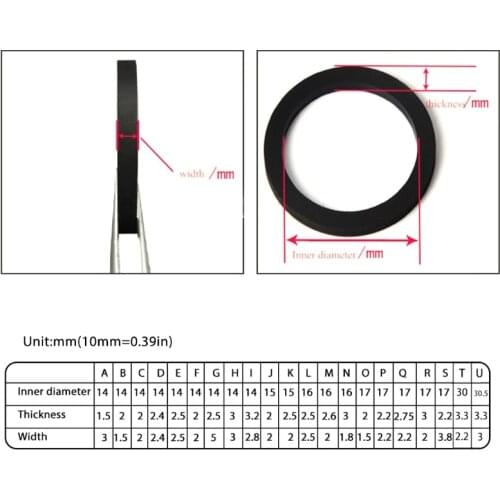 F3MA 1.5-3mm Thickness Idle Wheel Belt loop Idler Rubber Ring For Cassette Deck Recorder Tape Stereo Player
