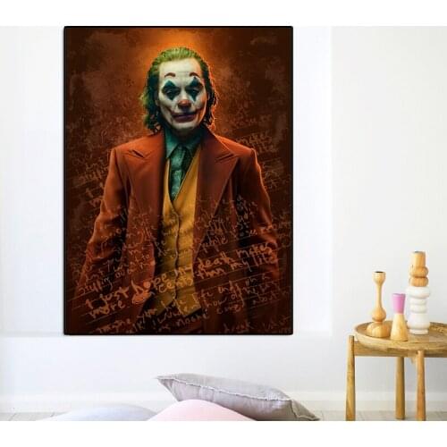 Modern Handsome Movie Character Clown Canvas Painting Wall Art Nordic Posters and Prints Wall Pictures for Living Room Decor