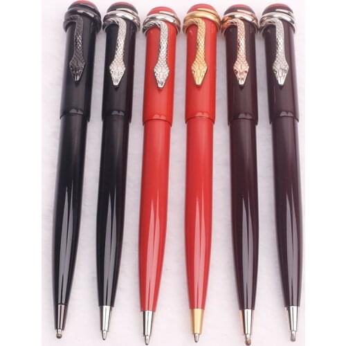 Luxury Roller Ball Pen with Snake Clip Ballpoint Pen Bussiness Fountain Pens for Writing Office Gift