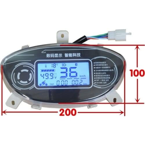 12-110v LCD Display Speedometer Instrument For Electric Scooter Motorcycle ATV Tricycle Voltage Battery Indicator Dashboard