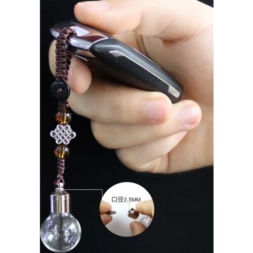 3PCS Glass Locket Fillable Pendant Keychain Hair Locket Urn Keychain Memorial Jewelry Keepsake Urn key chain