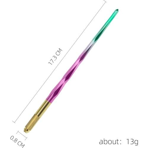 Light Manual Tattoo Eyebrow Pens For Permanent Makeup Supplies 1Pc Aluminum Pen With Lock-Pin Tech Tattoo Microblading Pen