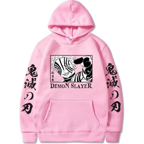 New Japanese Anime Streetwear Demon Slayer Rengoku Akaza Twelve Kizuki Printing Hoodies Harajuku Pullover Dropship Sweatshirt