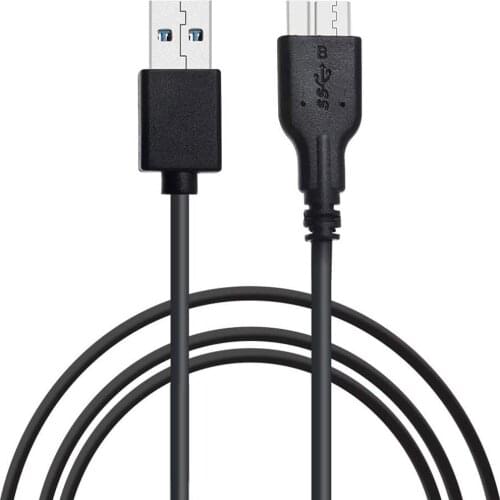 USB 3.0 to Micro Cable KUYiA Super Speed Data Sync Cord For More Micro-B Port Device Black (3FT Flat)