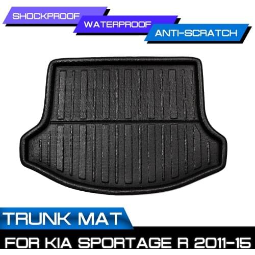 Rear Floor Trunk Cargo Boot Liner For Kia Sportage R 2011 2012 13 14 2015 Car styling Accessories Interior Waterproof Floor Mat
