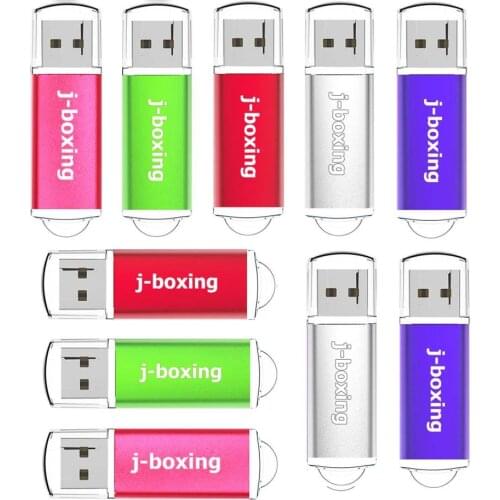10PCS 16 GB USB Flash Drives Rectangle Thumb Pen Drive USB 2.0 Jump Drive Pendrives with Cap for Computer Laptop Tablets Speaker