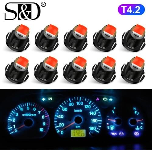 10pcs T4.2 LED Bulb T4 Super Bright High Quality LED Car Board Instrument Panel Lamp Auto Dashboard Warming Indicato