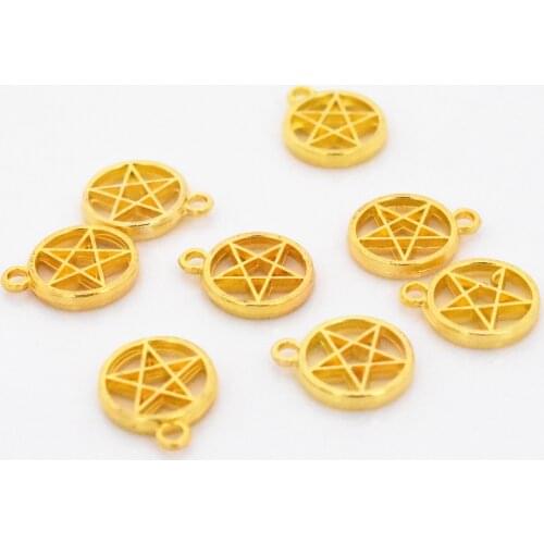 15pcs 17x13X2.5mm Gold Color Plated Star Charms Pendant DIY Handmade Necklace bracelet Jewelry Accessories