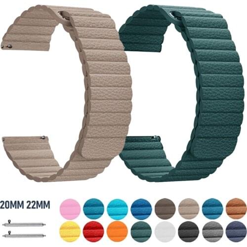Magnetic Buckle Leather Wristband for Realme Watch 2 S Pro Band Quick Release Bracelet for Real Me Watch Strap Correa 20mm 22mm