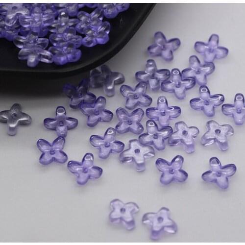 Hot 6x8mm Glass Flower Beads For DIY Handmade Material Decoration 50pcs High Quality Bead Pendant Jewelry