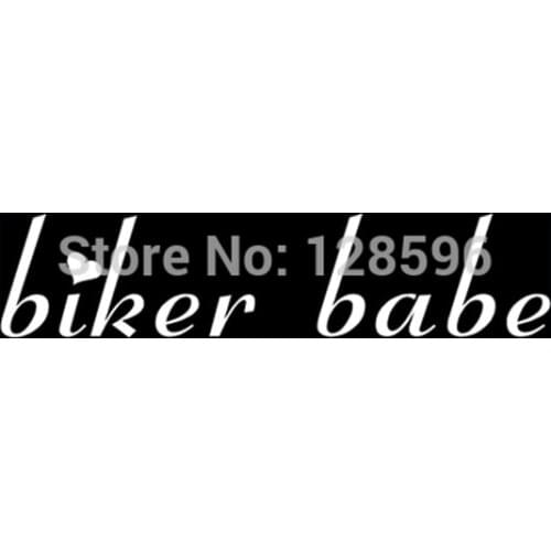 HotMeiNi BIKER BABE Sticker for Car Window Motorcycle Helmet Vinyl Decal Chick Sexy Girl Cute Not Packaged Car Body