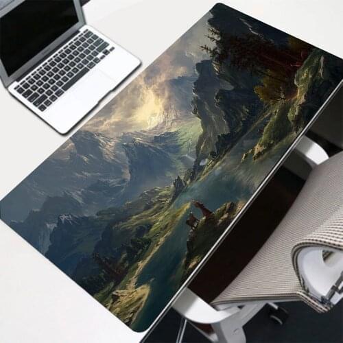 Beautiful Scenery Rgb Anime Mouse Pad Xxl Rubber Non-slip Gaming Office Accessories Desk Mat Waterproof Carpet Laptop MousePad