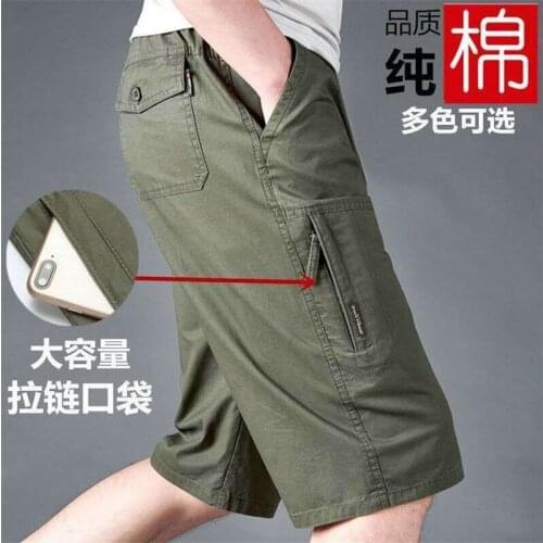 Summer hot-selling overalls shorts cotton multi-pocket loose mens trousers military tactical pants street sports running pants