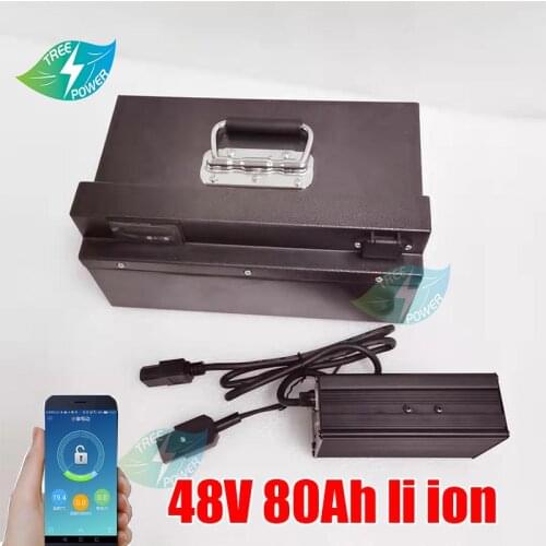 48 Volt 80ah Lithium battery 48v 80ah li ion battery pack for 1000W 1500W 2000W Ebike Electric Scooter Battey+10A Charger